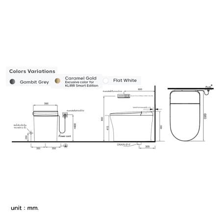 สุขภัณฑ์อัตโนมัติ COTTO KLIRR ULTRA C109237 WH/GG_3