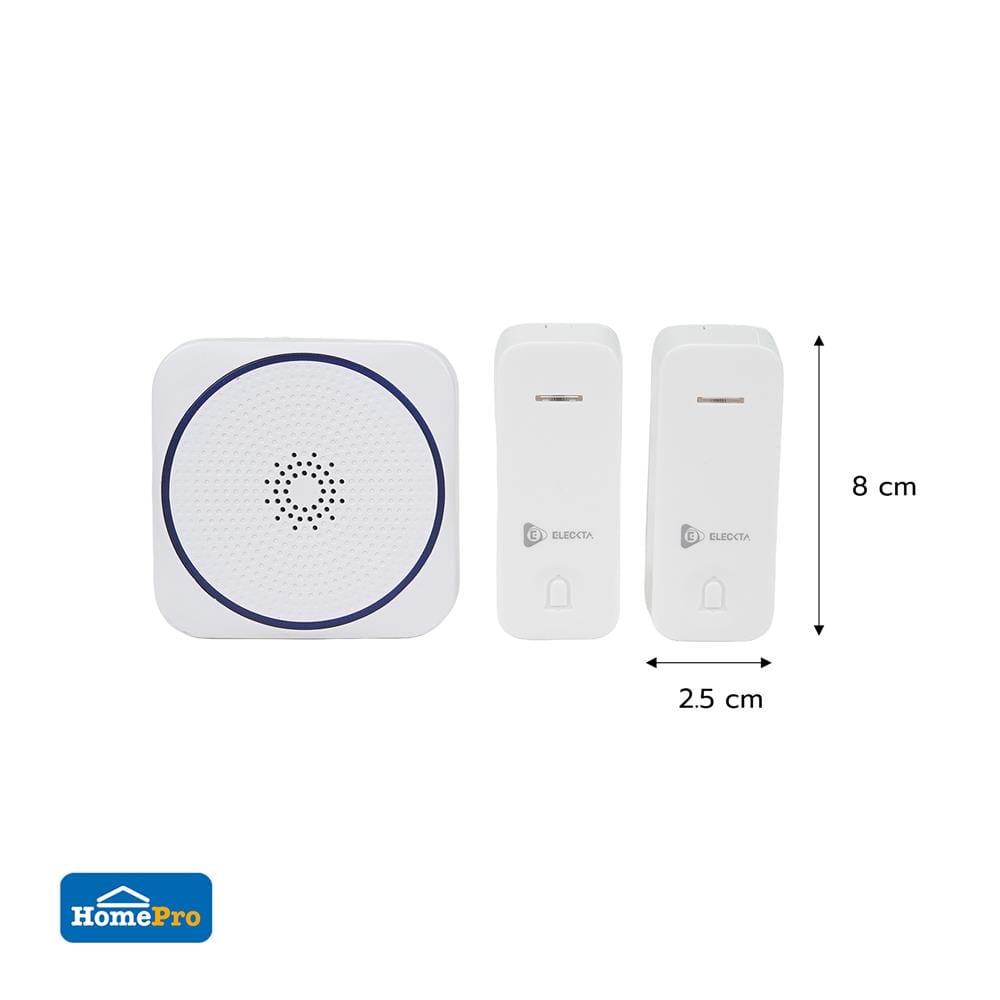 กริ่งไร้สาย ELECKTA KINETIC FB-2-617 สีขาว