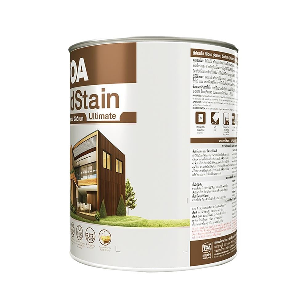 สีย้อมไม้ ชนิดเงา TOA WOODSTAIN ULTIMATE UG99 สีเงาใส 1 แกลลอน