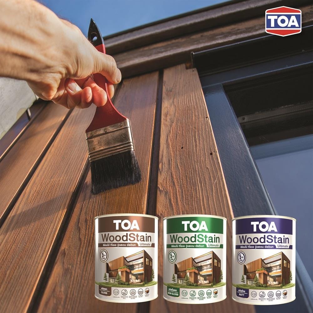 สีย้อมไม้ ชนิดกึ่งเงา TOA WOODSTAIN ULTIMATE US03 สีไม้มะค่า 1 แกลลอน
