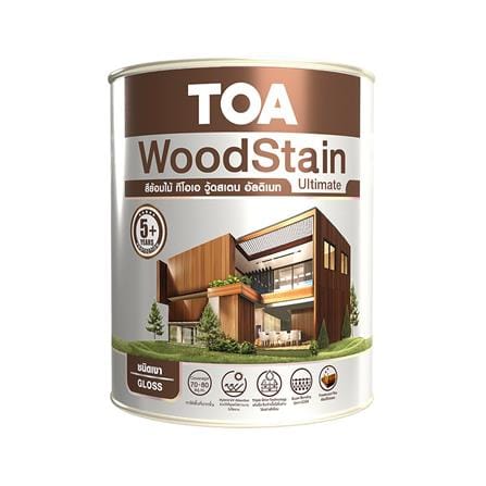 สีย้อมไม้ ชนิดเงา TOA WOODSTAIN ULTIMATE UG06 สีไม้ประดู่ 1/4 แกลลอน_0