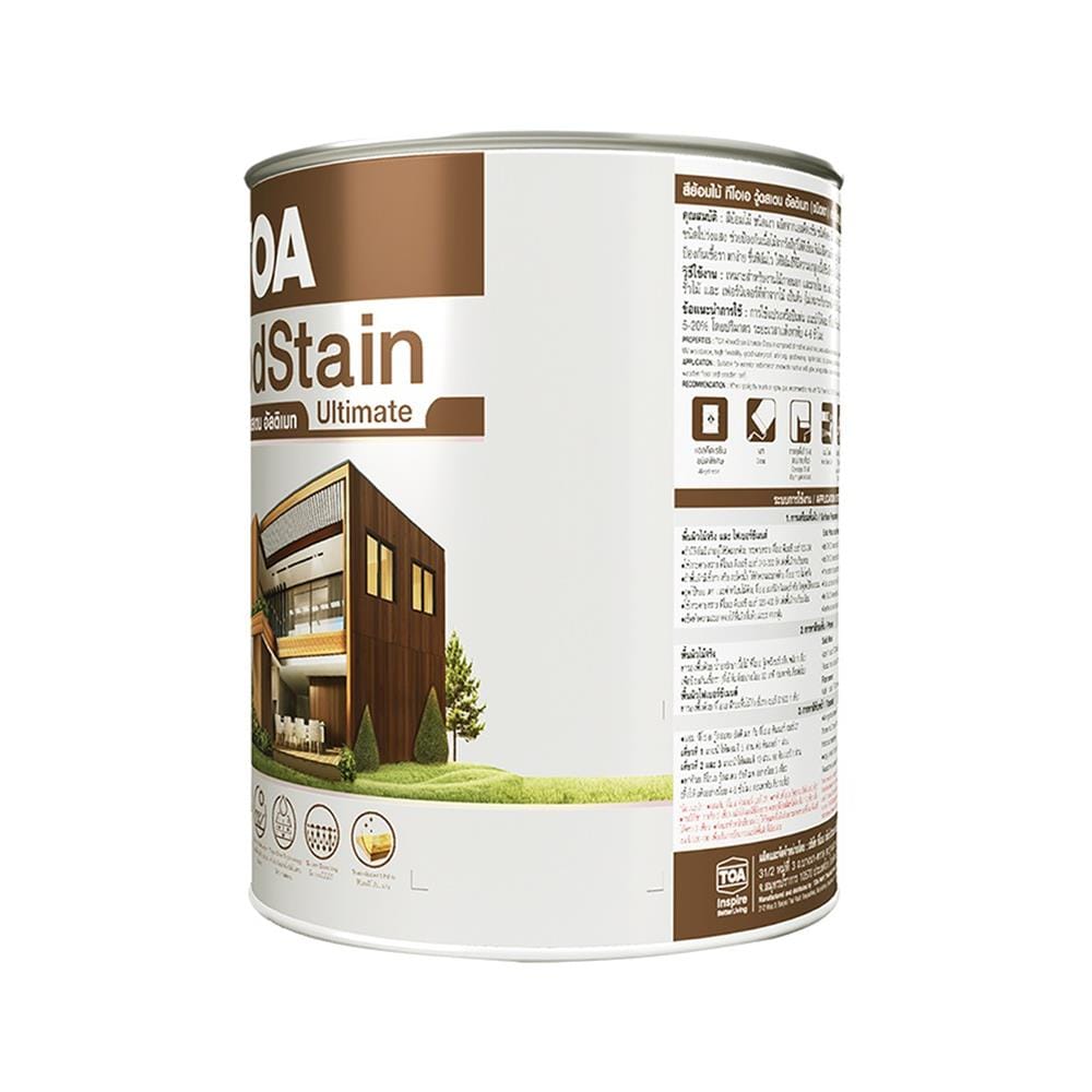 สีย้อมไม้ ชนิดเงา TOA WOODSTAIN ULTIMATE UG03 สีไม้มะค่า 1/4 แกลลอน