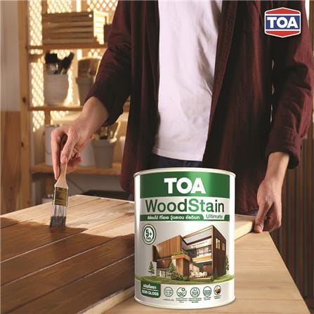 สีย้อมไม้ ชนิดกึ่งเงา TOA WOODSTAIN ULTIMATE US02 สีไม้สัก 1 แกลลอน_4