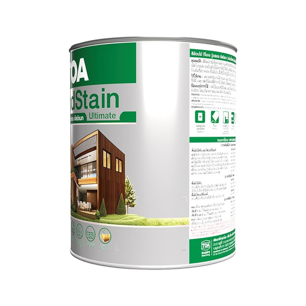 สีย้อมไม้ ชนิดกึ่งเงา TOA WOODSTAIN ULTIMATE US99 สีเงาใส 1/4 แกลลอน