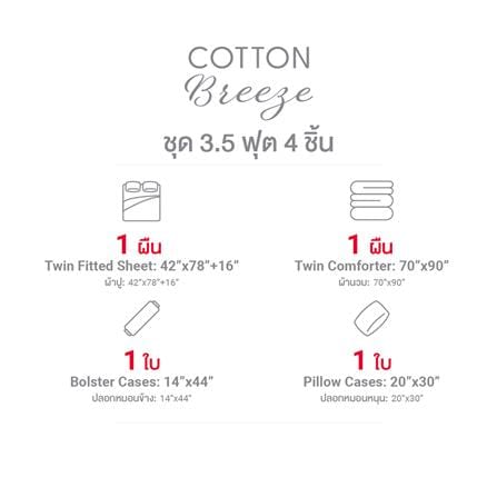 ชุดผ้าปูที่นอน 3.5 ฟุต (ชุด 4 ชิ้น) FROLINA CAEROLA CBDF012_9