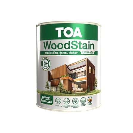 สีย้อมไม้ ชนิดกึ่งเงา TOA WOODSTAIN ULTIMATE US05 สีวอลนัท 1/4 แกลลอน_0