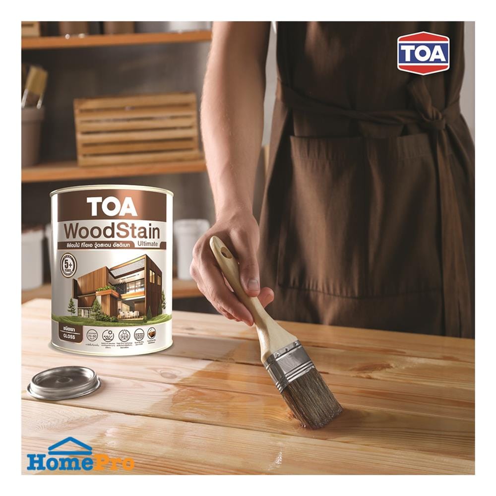สีย้อมไม้ ชนิดเงา TOA WOODSTAIN ULTIMATE UG01 สีมะฮอกกะนี 1 แกลลอน