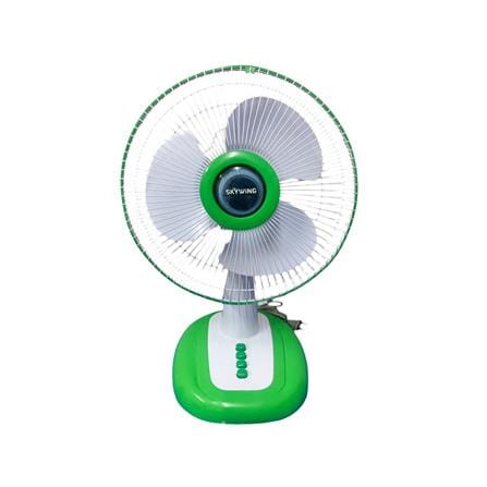 พัดลมตั้งโต๊ะ 12 นิ้ว SKYWING S188 สีเขียว ใบขาว_0