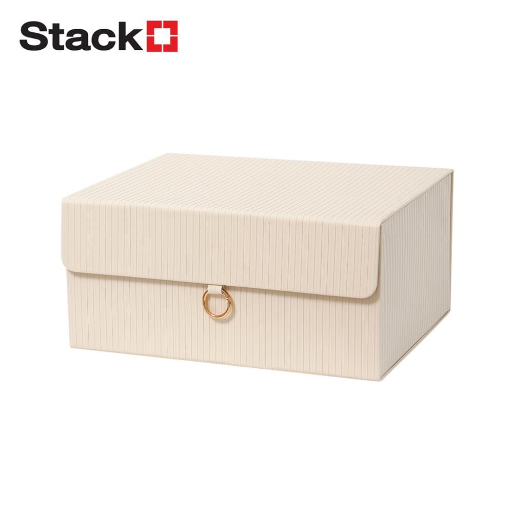 กล่องกระดาษ STACKO BOW 35x27x16 ซม. สีครีม