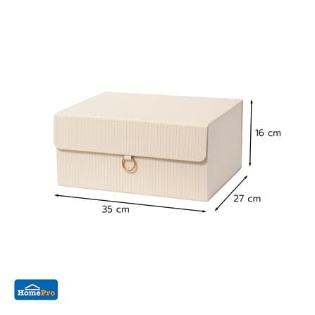 กล่องกระดาษ STACKO BOW 35x27x16 ซม. สีครีม_7