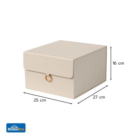กล่องกระดาษ STACKO BOW 25X27X16 ซม. สีครีม_6
