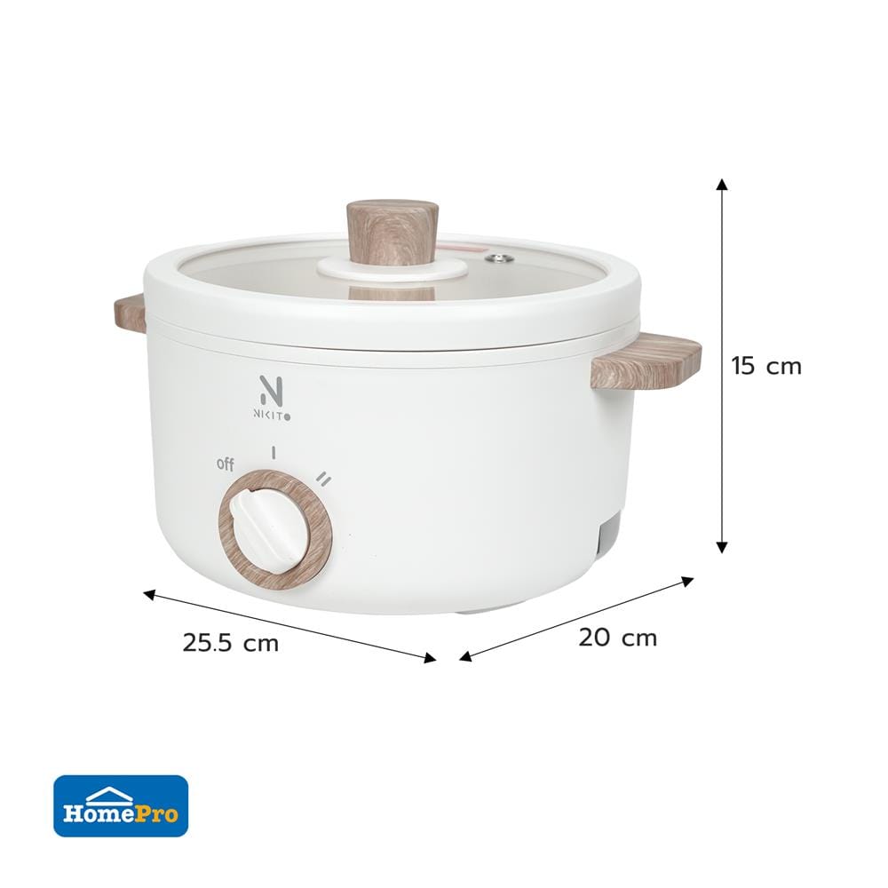หม้ออเนกประสงค์ NIKITO NK-ETP01WH สีขาว 1.5 ลิตร