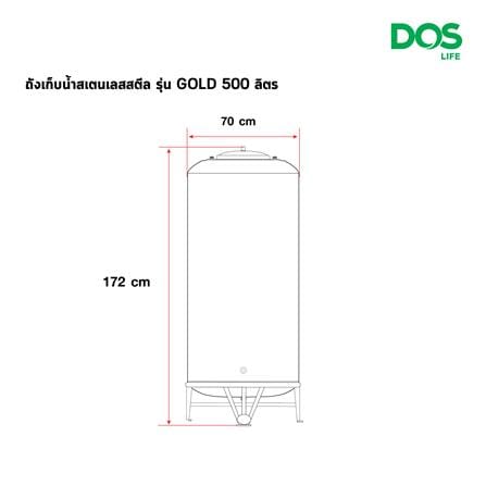 ถังเก็บน้ำสเตนเลส DOS ECO-05/GD-500L 500 ลิตร_9