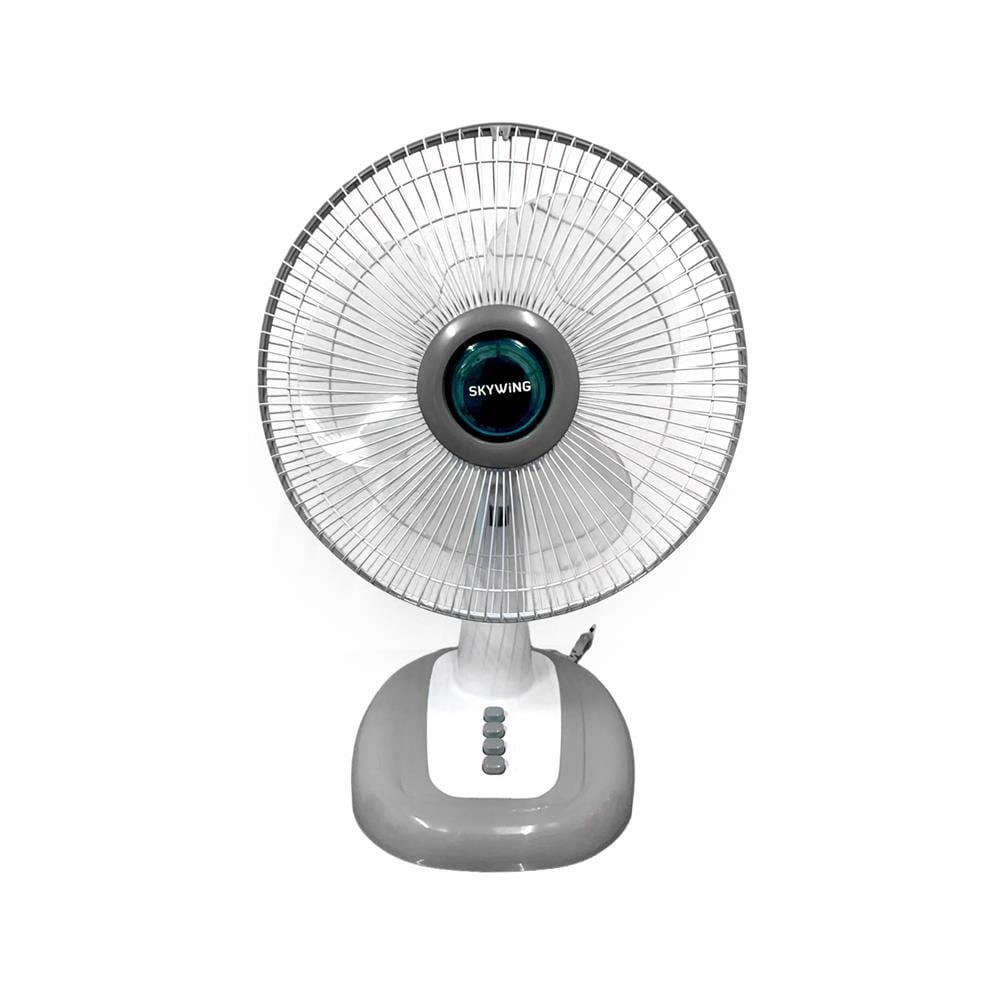 พัดลมตั้งโต๊ะ 12 นิ้ว SKYWING S188 สีเทา ใบใส