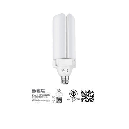 หลอด LED BEC HIGH WATT STAR3 40 วัตต์ DAYLIGHT E27_6