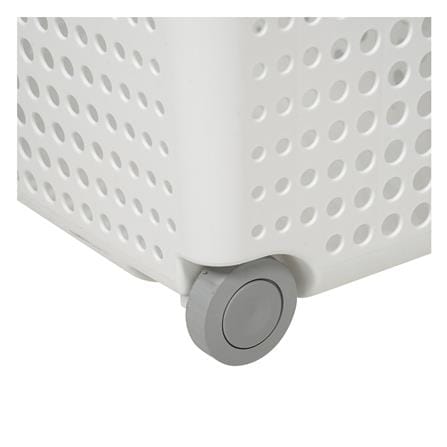ตะกร้าผ้าล้อลากมีฝา PLIM BUBBLE HH-1226L สีขาว_4