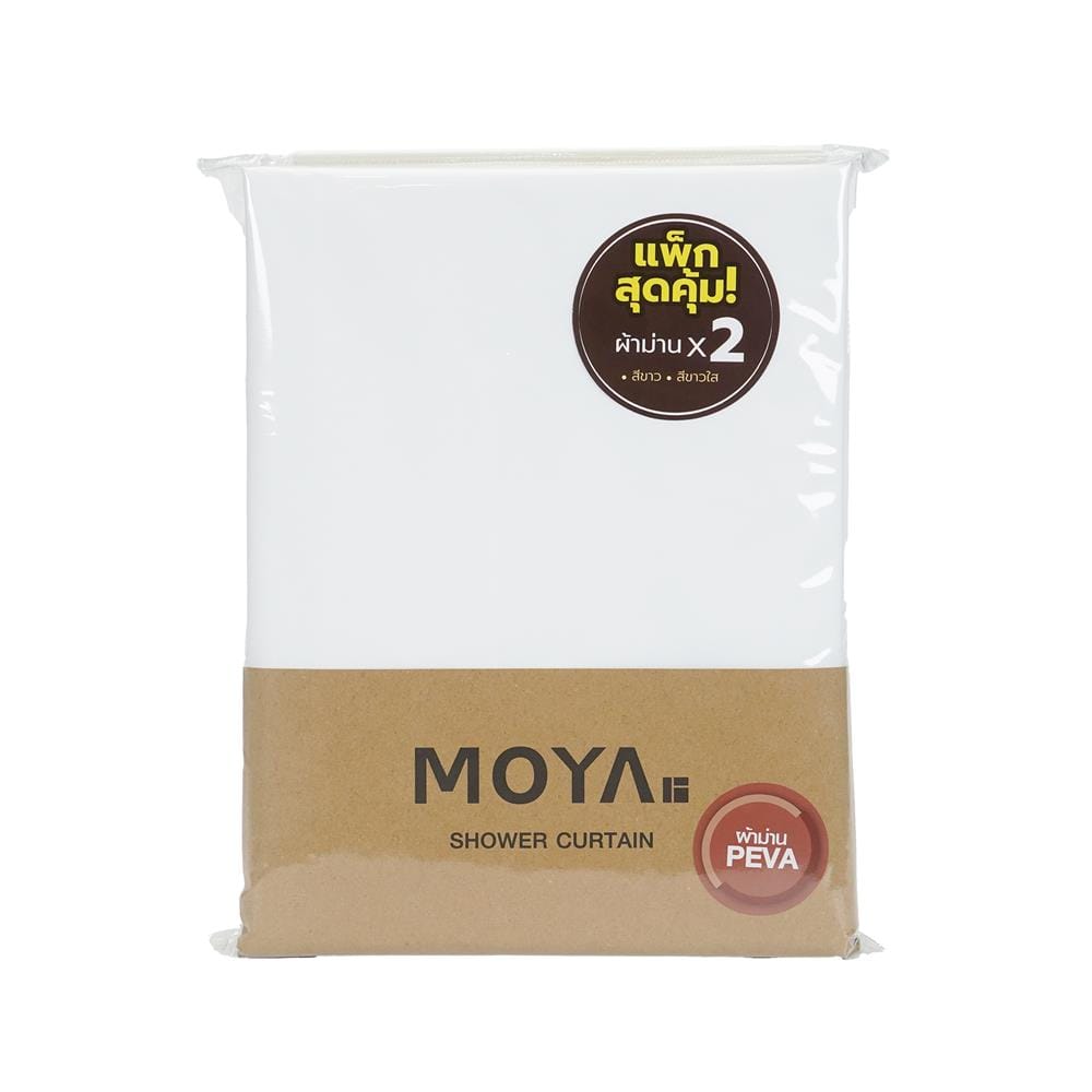 ม่านห้องน้ำ PEVA MOYA WAI-232+WG3-115 180x180 ซม. (แพ็ก 2 ชิ้น)