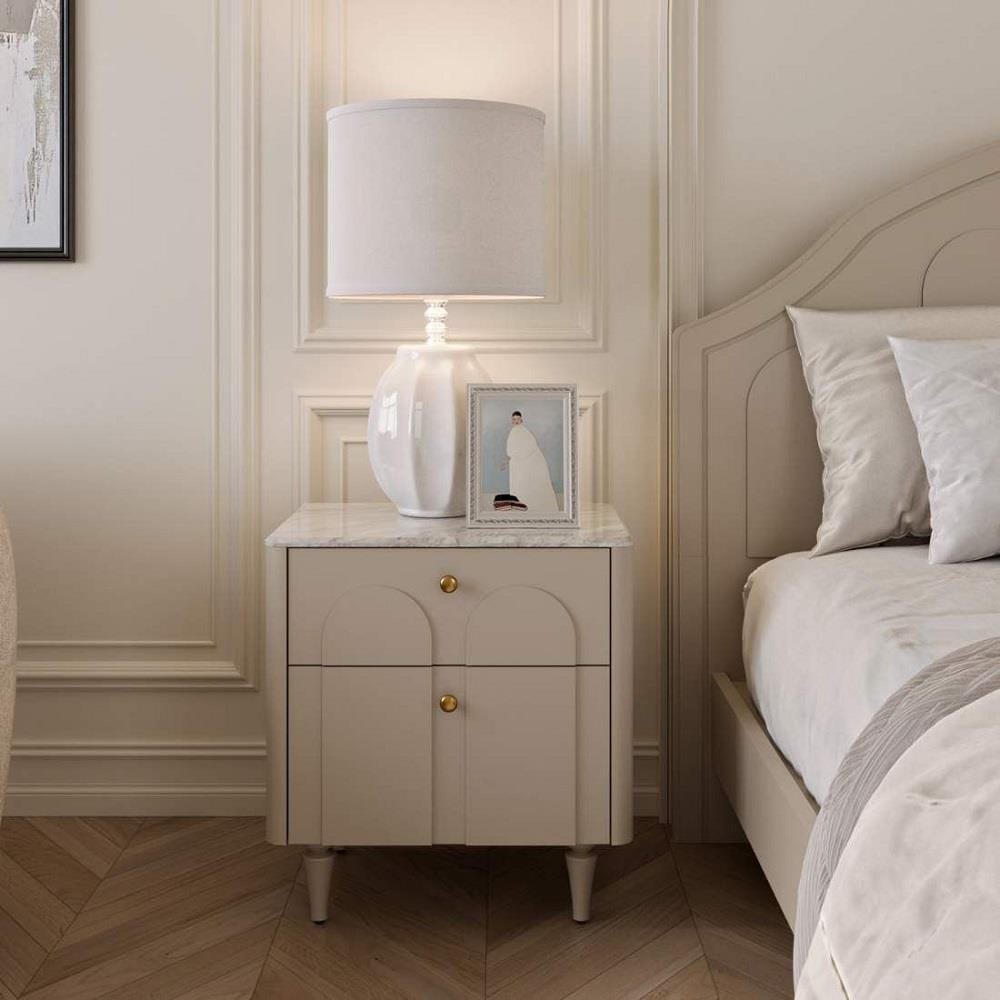 โต๊ะข้างเตียง SB FURNITURE FAY 19244777 55 ซม. สี PASTELA CREAM