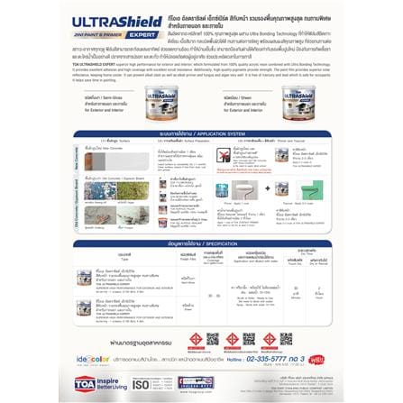 สีน้ำทาภายใน-ภายนอก ชนิดกึ่งเงา TOA ULTRASHIELD EXPERT US100 สีขาว 9 ลิตร_6