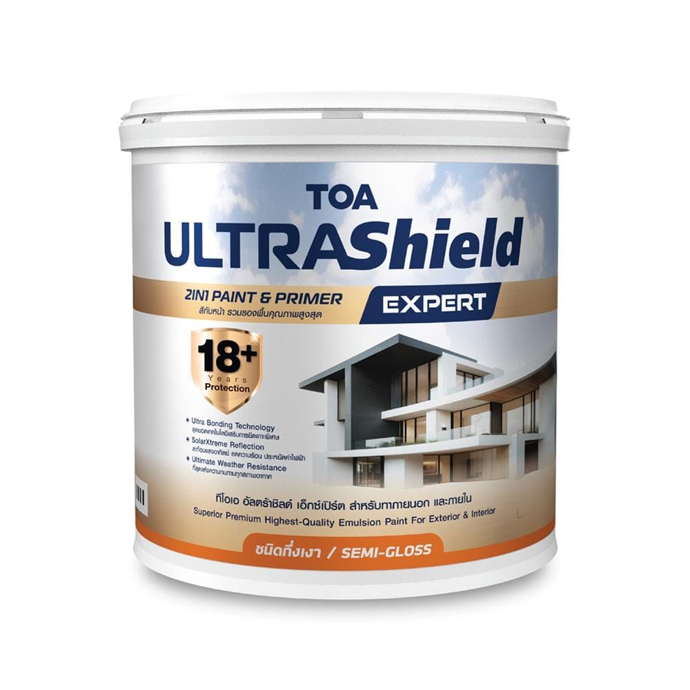 สีน้ำทาภายใน-ภายนอก ชนิดกึ่งเงา TOA ULTRASHIELD EXPERT BASE C 1 แกลลอน