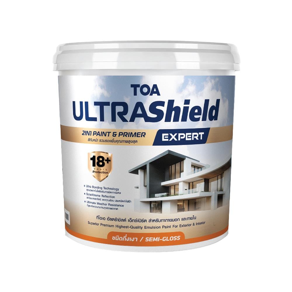 สีน้ำทาภายใน-ภายนอก ชนิดกึ่งเงา TOA ULTRASHIELD EXPERT BASE B 9 แกลลอน