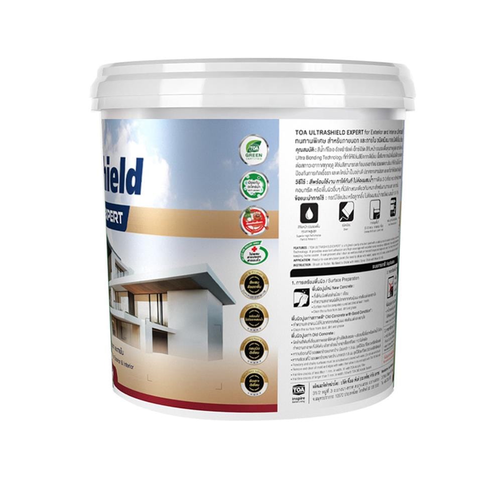 สีน้ำทาภายใน-ภายนอก ชนิดเนียน TOA ULTRASHIELD EXPERT BASE C 9 ลิตร