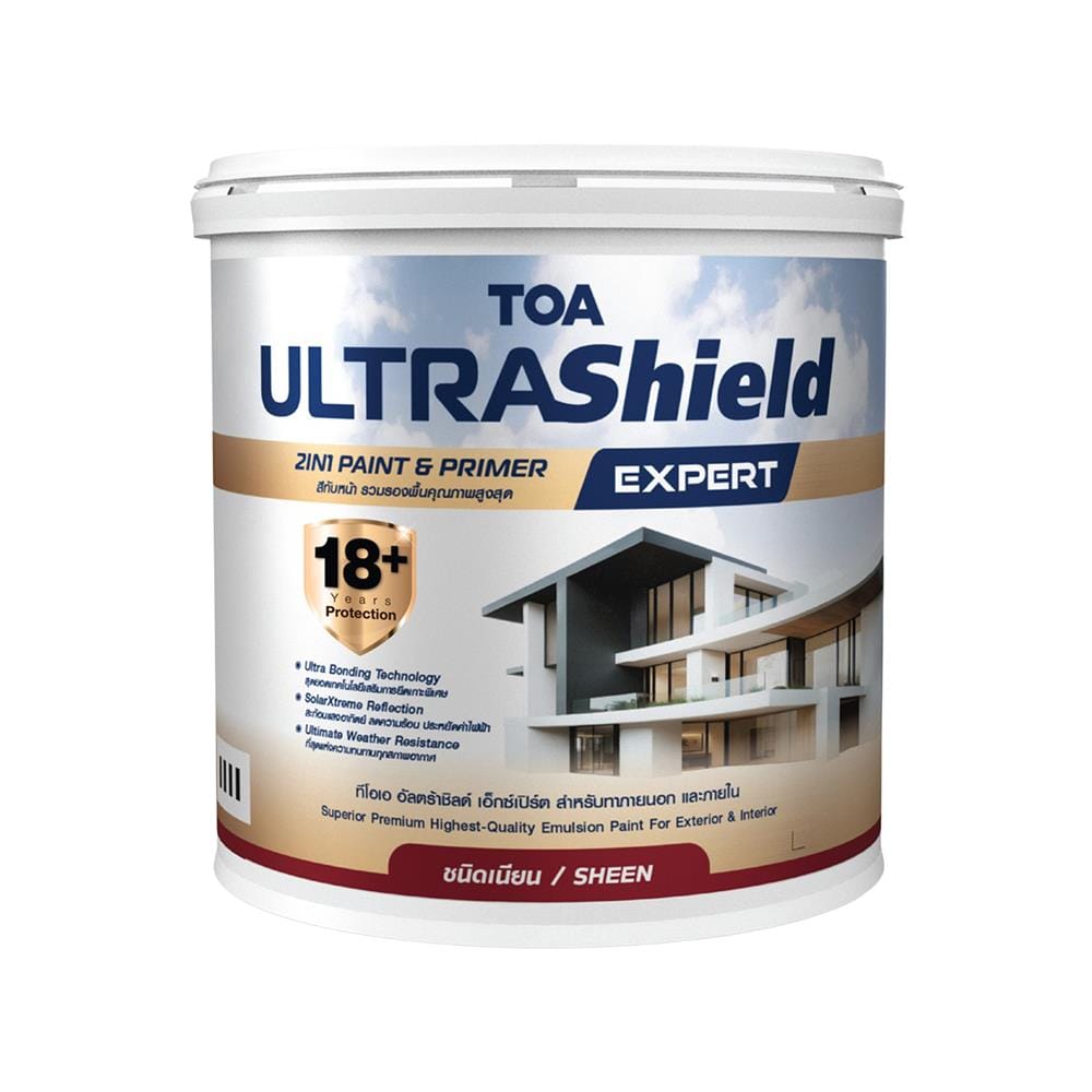 สีน้ำทาภายใน-ภายนอก ชนิดเนียน TOA ULTRASHIELD EXPERT UH100 สีขาว 1 แกลลอน