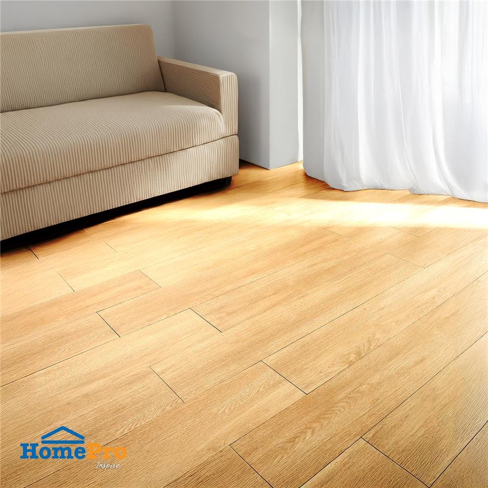พื้น SPC CROBERN 5.5 มม. 2.65 ตร.ม. สี WARM HICKORY (แพ็ก 12 ชิ้น)