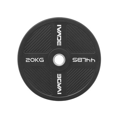 แผ่นน้ำหนัก BUMPER PLATE รูขนาด 2 นิ้ว IVADE  20 กก. (แพ็ก 2 ชิ้น)_3