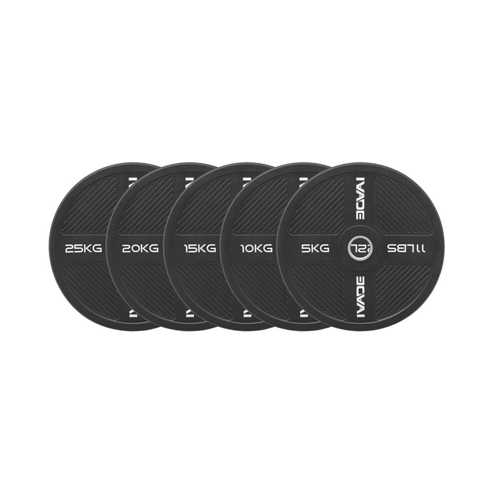 ชุดแผ่นน้ำหนัก BUMPER PLATE รูขนาด 2 นิ้ว IVADE  5-25 กก.