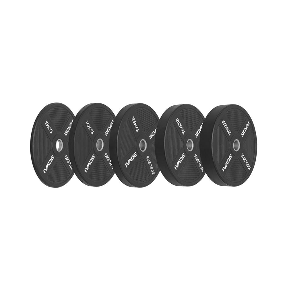 ชุดแผ่นน้ำหนัก BUMPER PLATE รูขนาด 2 นิ้ว IVADE  5-25 กก.