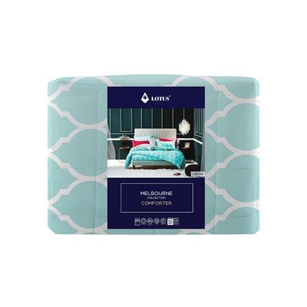 ผ้านวม LOTUS MELBOURNE L-MB 02A 100x90 นิ้ว สี TURQUOISE_2