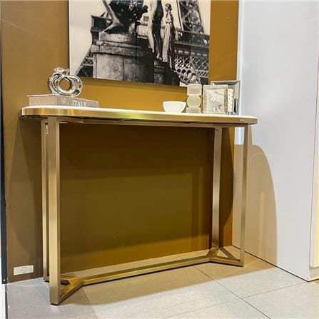 โต๊ะคอนโซล SB FURNITURE NALIA 19244476 120 ซม. สีขาว/ทอง_6
