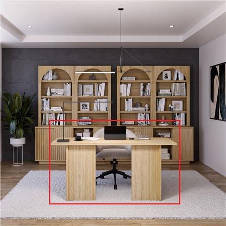 โต๊ะทำงาน SB FURNITURE VALLEY 19243724 160 ซม. สีวัลเลย์โอ๊ค_5