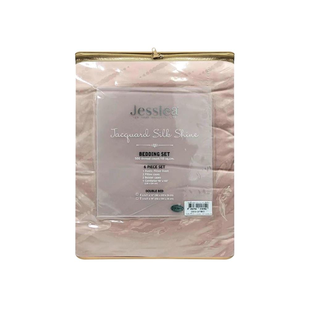 ชุดผ้าปูที่นอน 6 ฟุต (ชุด 6 ชิ้น) JESSICA SILKSHINE 22033-QS768-3