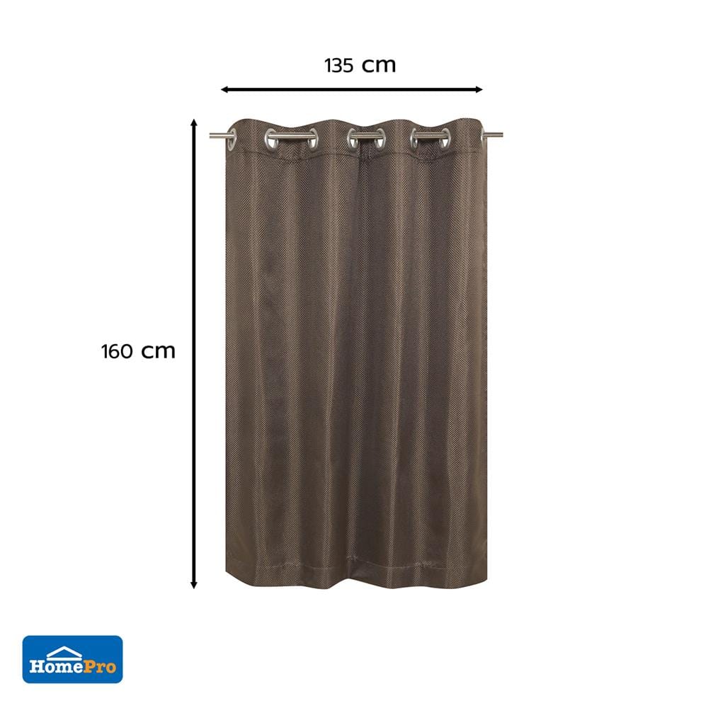 ผ้าม่าน EYELET HOME LIVING STYLE JUTE UV 135x160 ซม. สีน้ำตาล