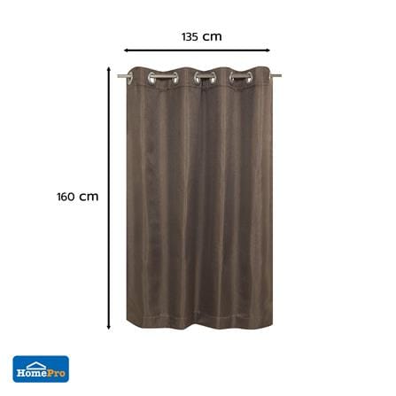 ผ้าม่าน EYELET HOME LIVING STYLE JUTE UV 135x160 ซม. สีน้ำตาล_7