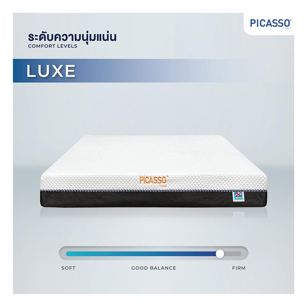 ที่นอนไฮบริด 3.5 ฟุต PICASSO รุ่น LUXE พร้อมชุดเครื่องนอน 7 ชิ้น