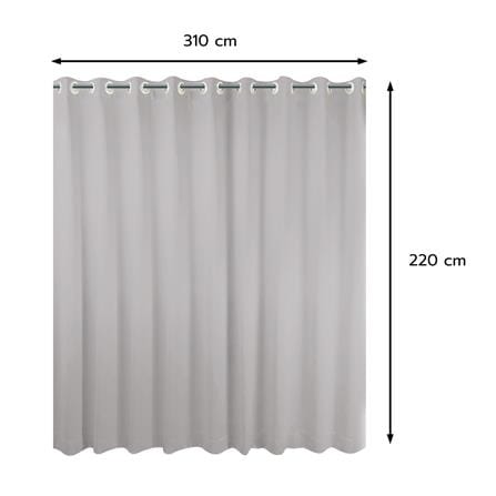 ผ้าม่าน EYELET HOME LIVING STYLE SOFIA UV 310x220 ซม. สีเทา_4