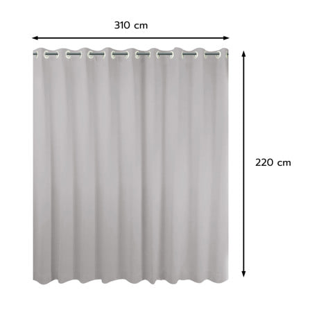 ผ้าม่าน EYELET HOME LIVING STYLE SOFIA UV 310x220 ซม. สีเทา_4