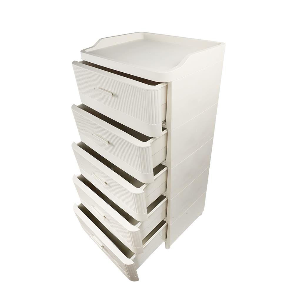 ตู้ลิ้นชัก 5 ชั้น STACKO LANA 51.5X41.5X105 ซม. สีครีม