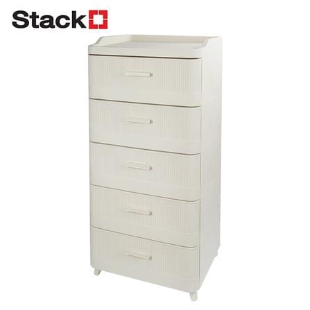 ตู้ลิ้นชัก 5 ชั้น STACKO LANA 51.5X41.5X105 ซม. สีครีม_1
