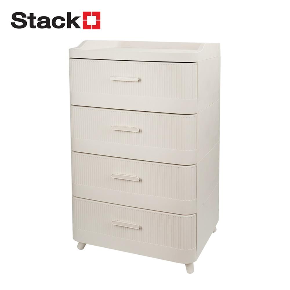 ตู้ลิ้นชัก 4 ชั้น STACKO LANA 51.5X41.5X86.5 ซม. สีครีม