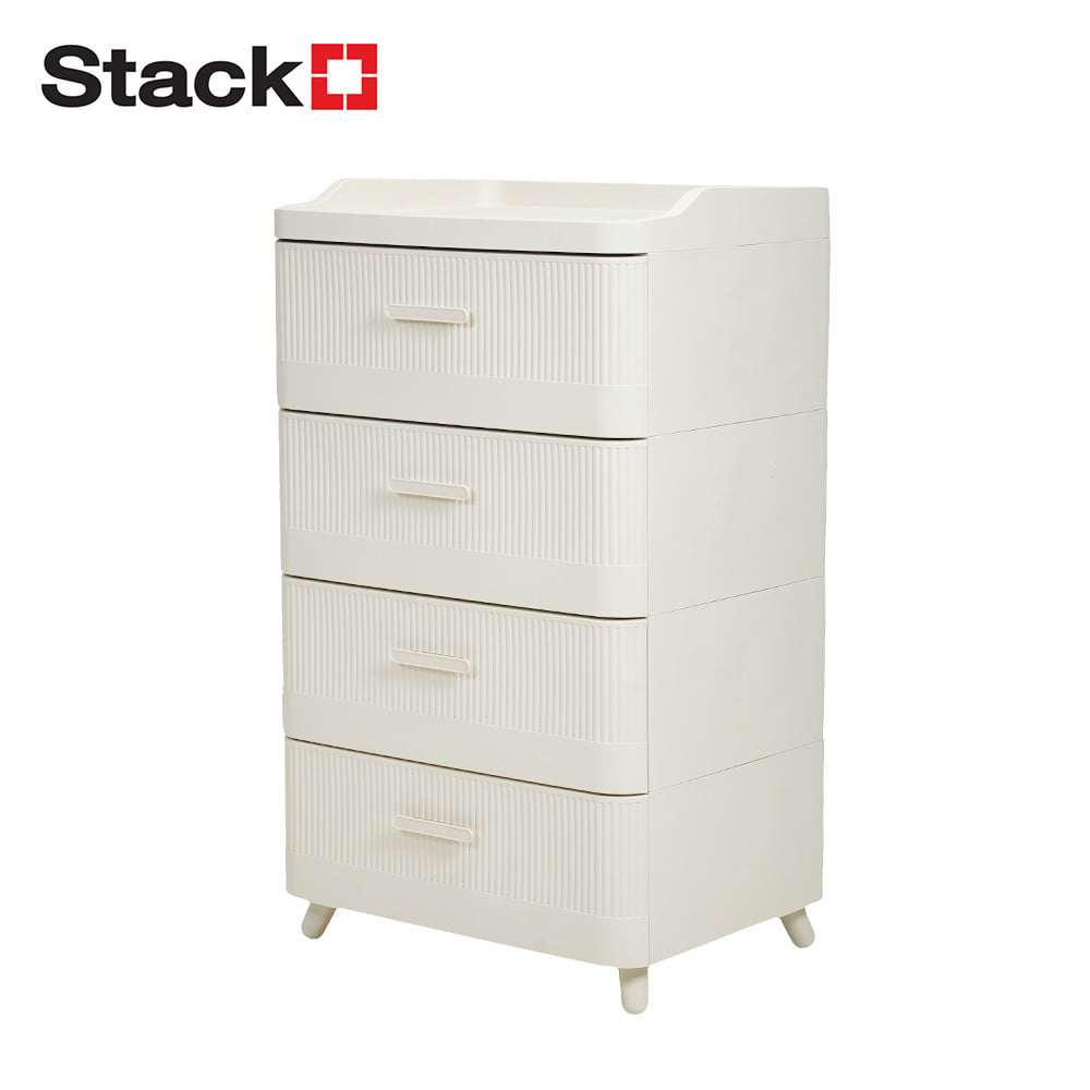 ตู้ลิ้นชัก 4 ชั้น STACKO LANA 51.5X41.5X86.5 ซม. สีครีม