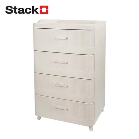 ตู้ลิ้นชัก 4 ชั้น STACKO LANA 51.5X41.5X86.5 ซม. สีครีม_1