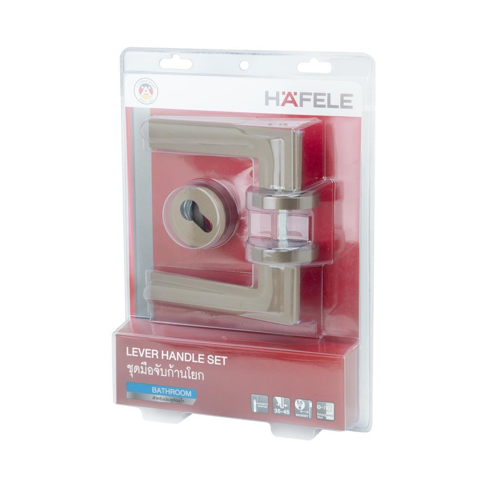 มือจับก้านโยกห้องน้ำ MORTISE HAFELE 489.11.136 สีทองเหลืองรมดำ