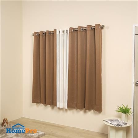 ผ้าม่าน EYELET HOME LIVING STYLE CURVE UV 140x160 ซม. สีน้ำตาล_4