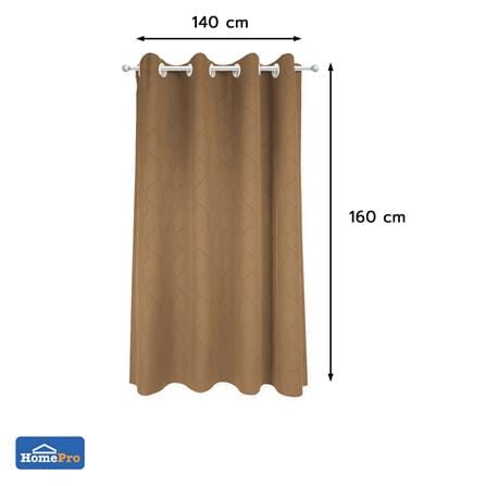 ผ้าม่าน EYELET HOME LIVING STYLE CURVE UV 140x160 ซม. สีน้ำตาล_6