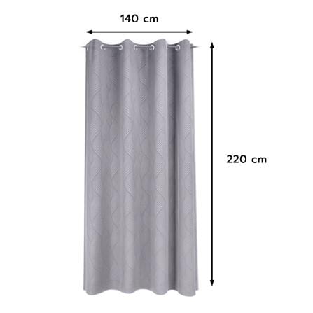 ผ้าม่าน EYELET HOME LIVING STYLE CURVE UV 140x220 ซม. สีเทา_6