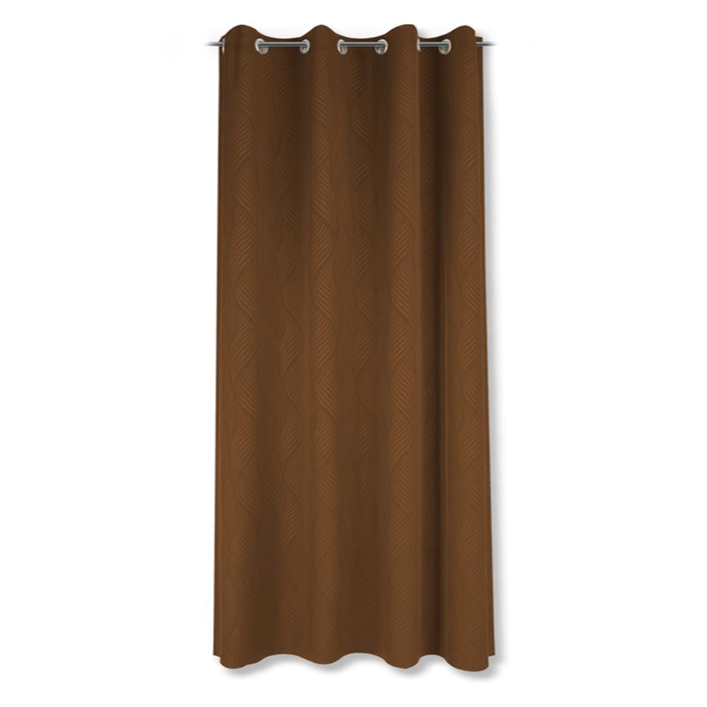 ผ้าม่าน EYELET HOME LIVING STYLE CURVE UV 140x220 ซม. สีน้ำตาล_1